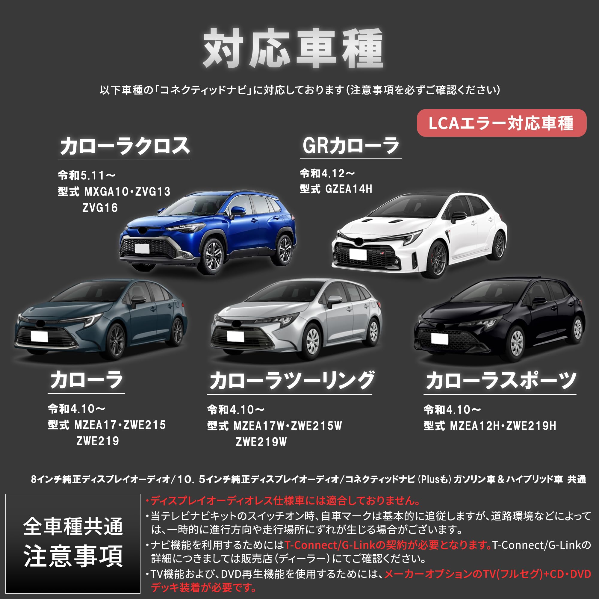 テレビ kana Amazon.co.jp: TV Kit, Toyota Corolla Sports 210 Series 219